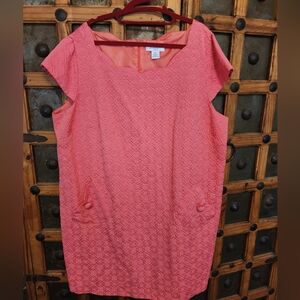 Liz Claiborne Coral  Shift Dress -  22W